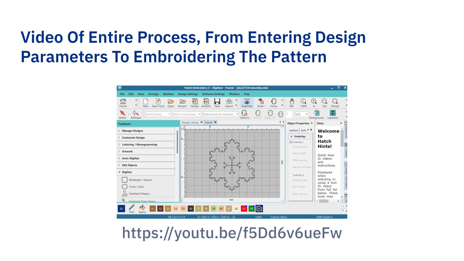 Programmable Fractal Embroidery Project — project image 12