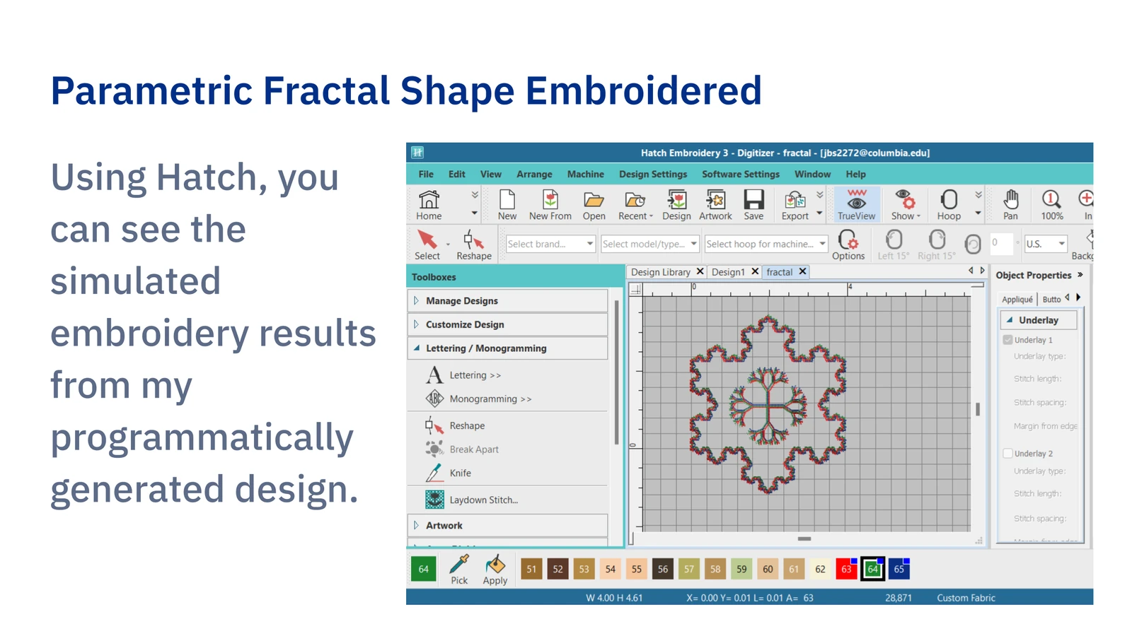 Programmable Fractal Embroidery Project — project image 13